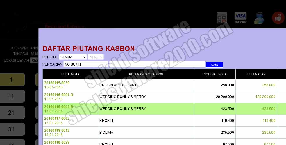 receivable page