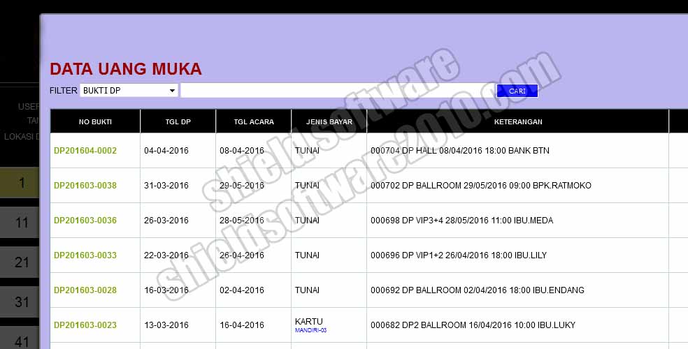 down payment page